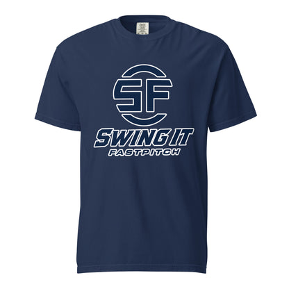 Signature | Comfort Colors T-Shirt | Swing It Fastpitch | Crest Logo