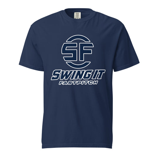 Signature | Comfort Colors T-Shirt | Swing It Fastpitch | Crest Logo