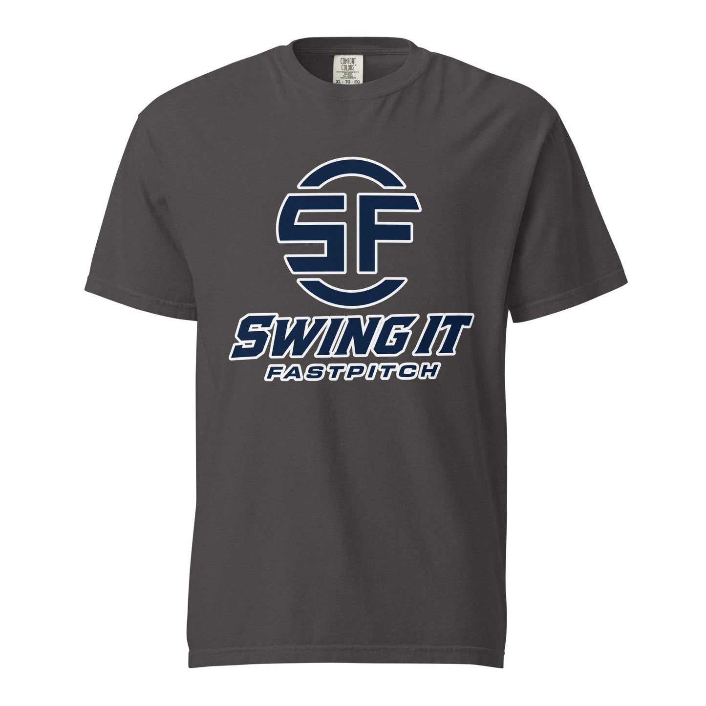 Signature | Comfort Colors T-Shirt | Swing It Fastpitch | Crest Logo