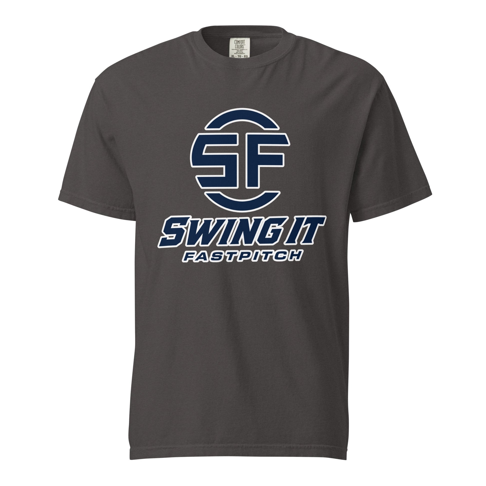 Signature | Comfort Colors T-Shirt | Swing It Fastpitch | Crest Logo
