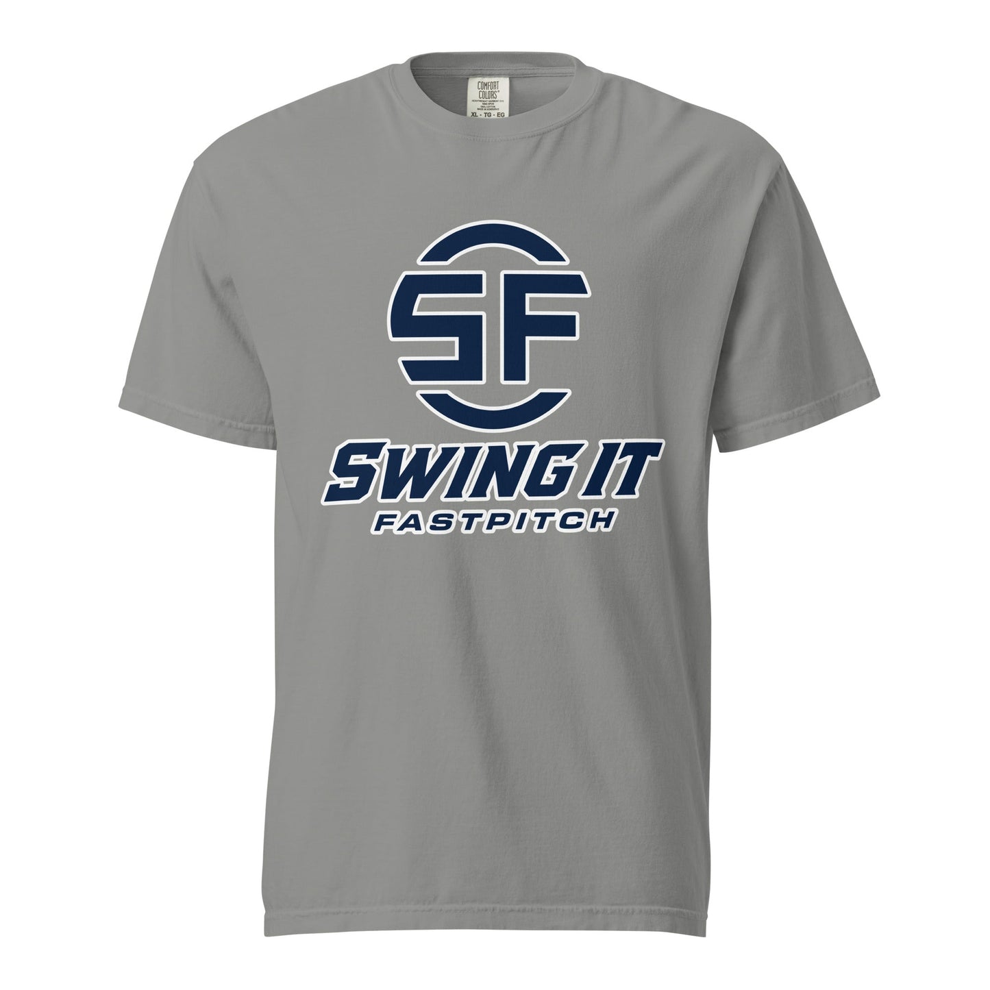 Signature | Comfort Colors T-Shirt | Swing It Fastpitch | Crest Logo