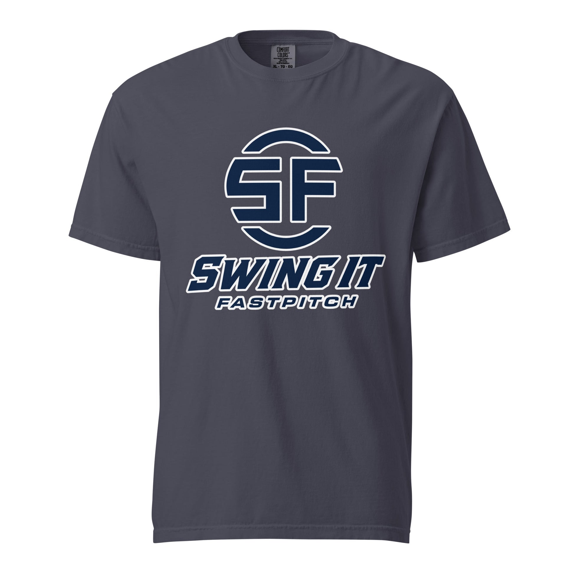 Signature | Comfort Colors T-Shirt | Swing It Fastpitch | Crest Logo