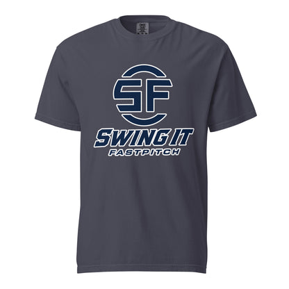 Signature | Comfort Colors T-Shirt | Swing It Fastpitch | Crest Logo