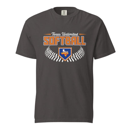 Signature | Comfort Colors T-Shirt | Texas Unlimited | Softball Logo