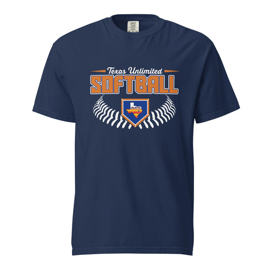 Signature | Comfort Colors T-Shirt | Texas Unlimited | Softball Logo