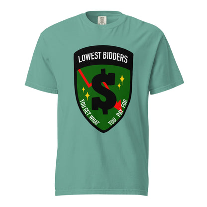 Signature | Comfort Colors T-Shirt | The Lowest Bidders | Emblem Logo