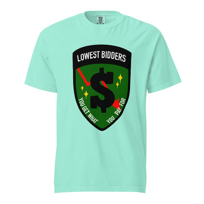 Signature | Comfort Colors T-Shirt | The Lowest Bidders | Emblem Logo