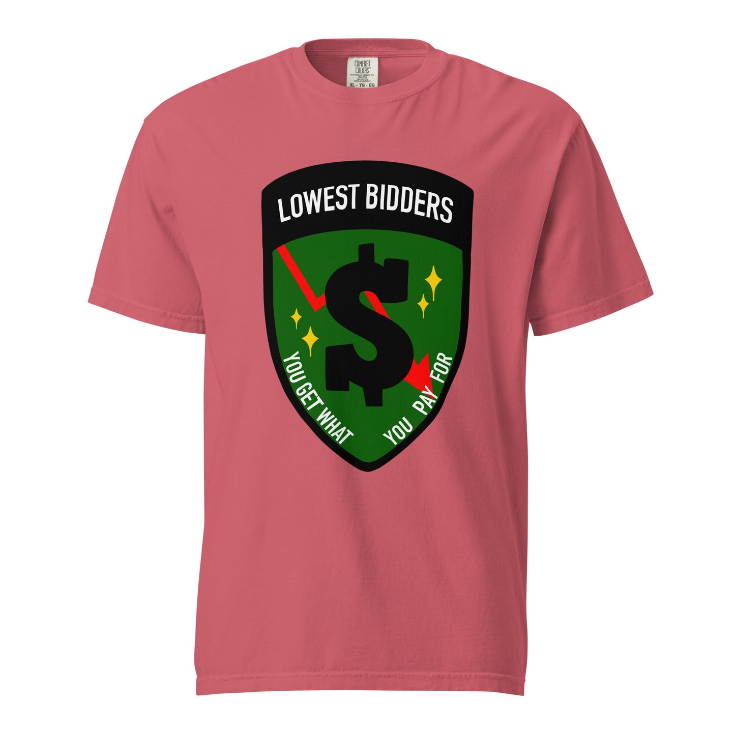 Signature | Comfort Colors T-Shirt | The Lowest Bidders | Emblem Logo