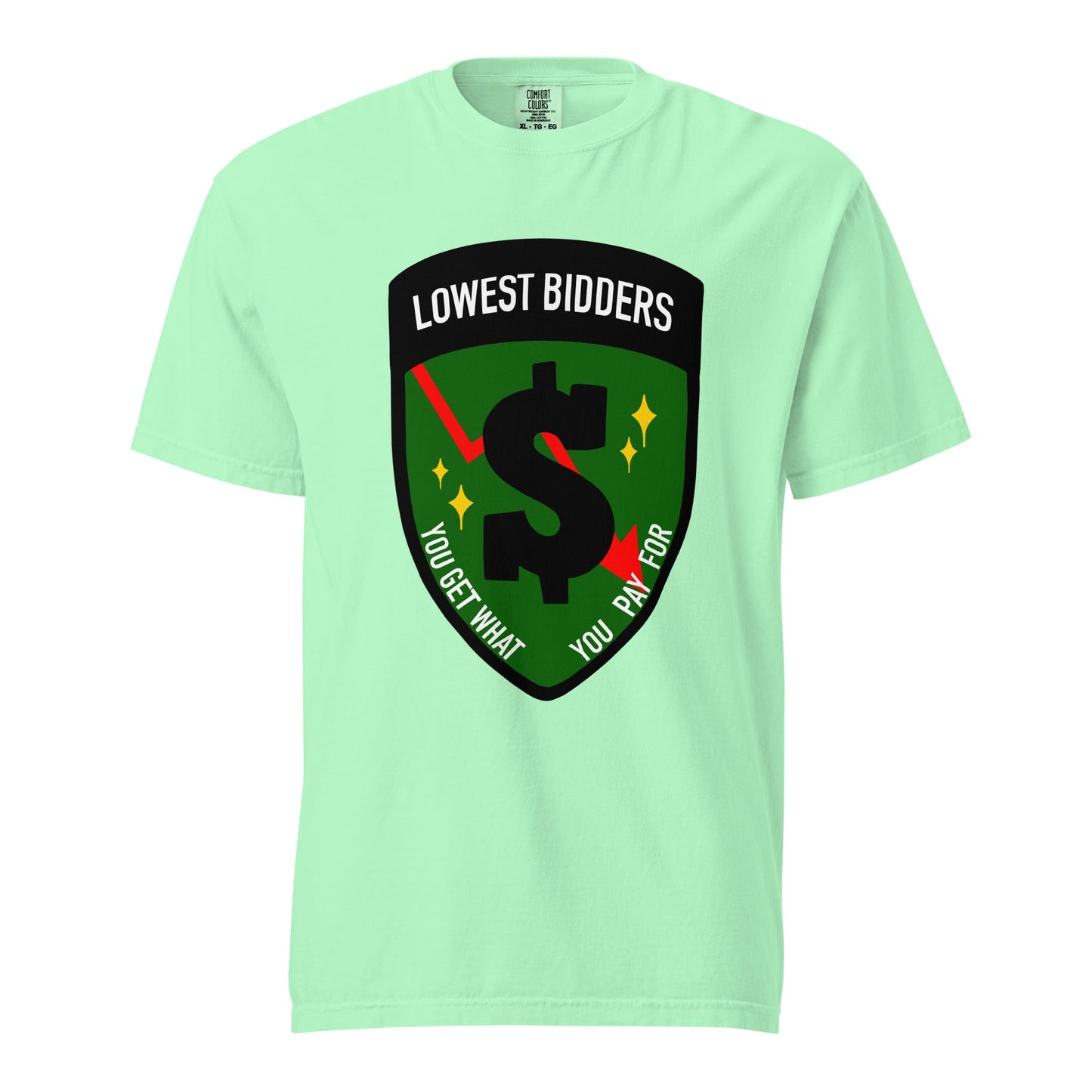 Signature | Comfort Colors T-Shirt | The Lowest Bidders | Emblem Logo