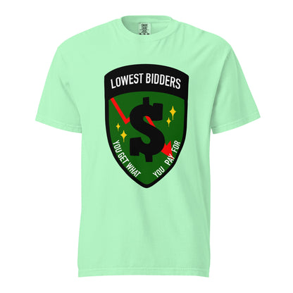 Signature | Comfort Colors T-Shirt | The Lowest Bidders | Emblem Logo