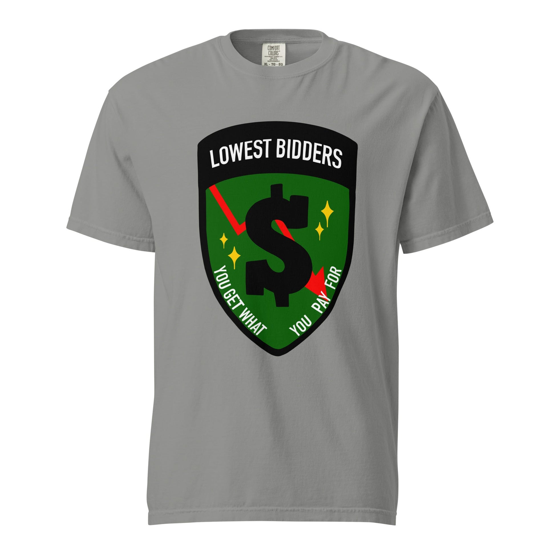 Signature | Comfort Colors T-Shirt | The Lowest Bidders | Emblem Logo