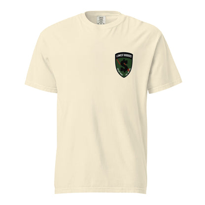 Signature | Comfort Colors T-Shirt | The Lowest Bidders | Shield Logo