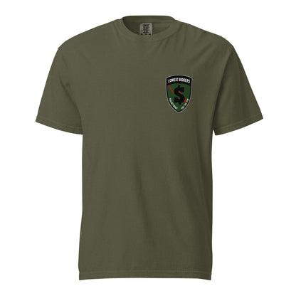 Signature | Comfort Colors T-Shirt | The Lowest Bidders | Shield Logo