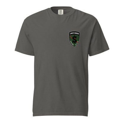 Signature | Comfort Colors T-Shirt | The Lowest Bidders | Shield Logo
