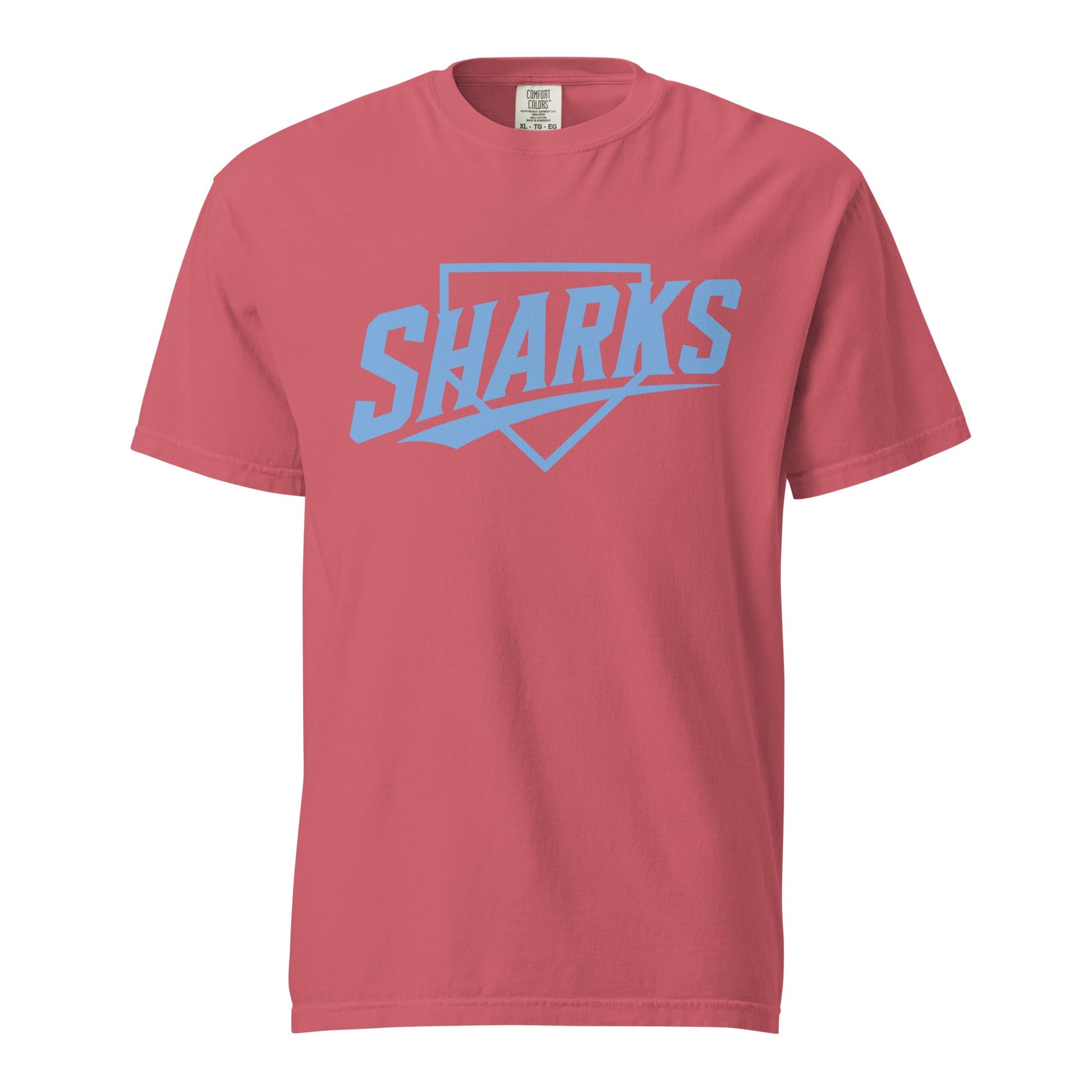 Signature | Comfort Colors T-Shirt | The Sharks Baseball Team | Crest Logo