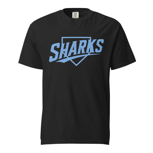 Signature | Comfort Colors T-Shirt | The Sharks Baseball Team | Crest Logo