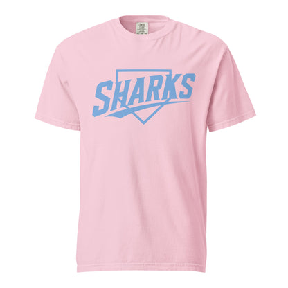 Signature | Comfort Colors T-Shirt | The Sharks Baseball Team | Crest Logo