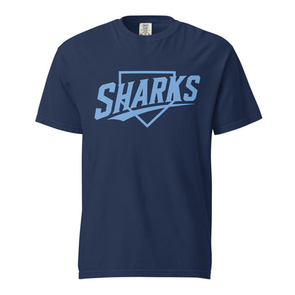 Signature | Comfort Colors T-Shirt | The Sharks Baseball Team | Crest Logo