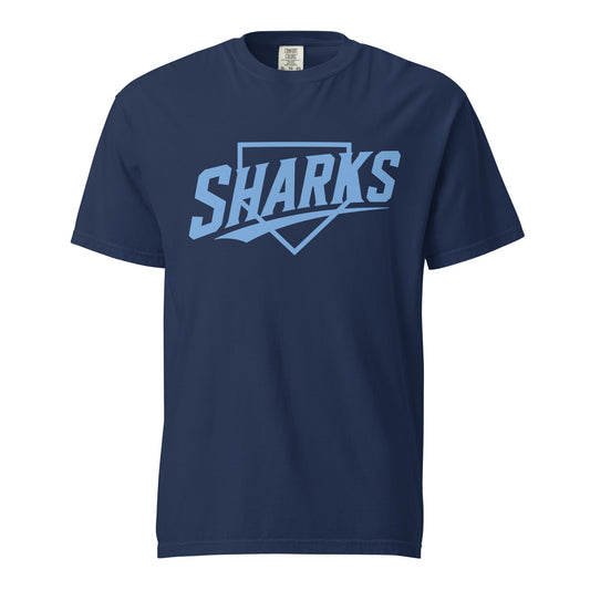 Signature | Comfort Colors T-Shirt | The Sharks Baseball Team | Crest Logo