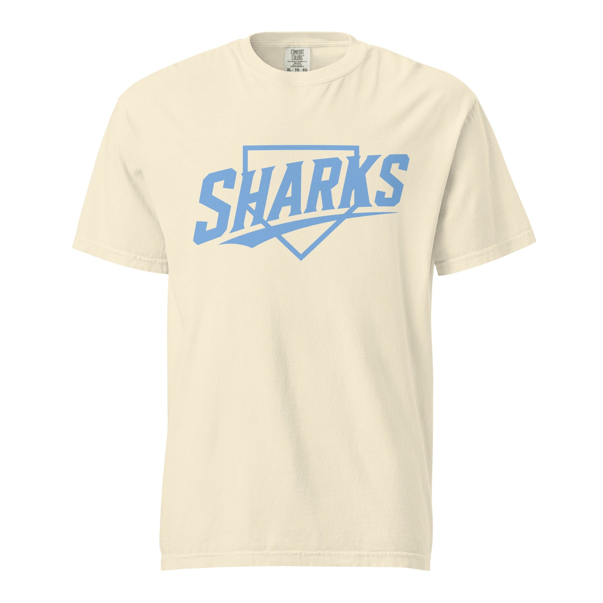 Signature | Comfort Colors T-Shirt | The Sharks Baseball Team | Crest Logo
