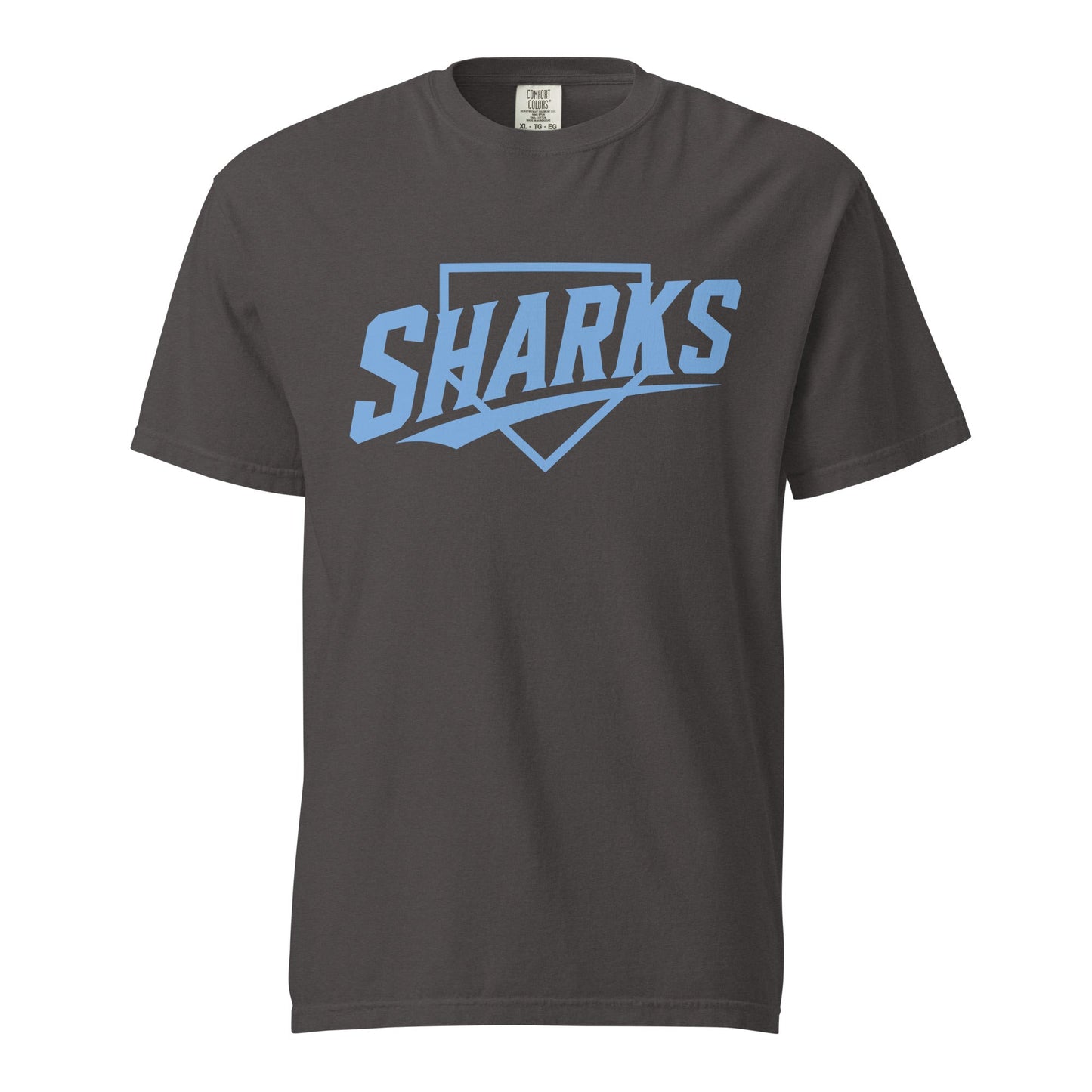 Signature | Comfort Colors T-Shirt | The Sharks Baseball Team | Crest Logo