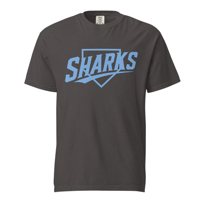 Signature | Comfort Colors T-Shirt | The Sharks Baseball Team | Crest Logo