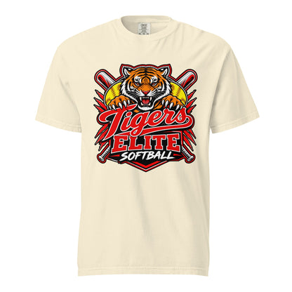 Signature | Comfort Colors T-Shirt | Tigers Elite Softball | Emblem Logo