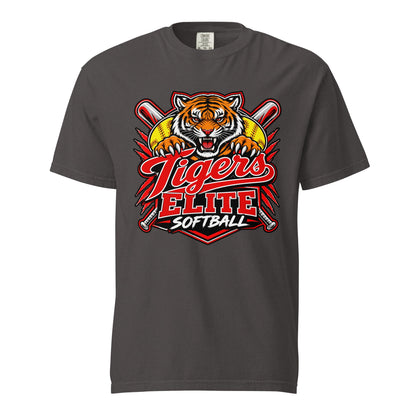 Signature | Comfort Colors T-Shirt | Tigers Elite Softball | Emblem Logo