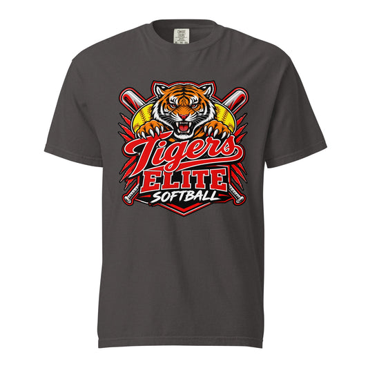 Signature | Comfort Colors T-Shirt | Tigers Elite Softball | Emblem Logo