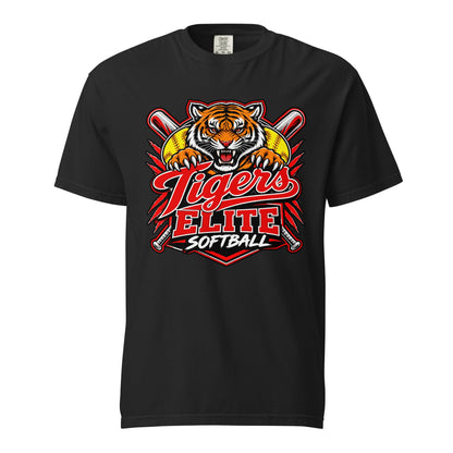 Signature | Comfort Colors T-Shirt | Tigers Elite Softball | Emblem Logo