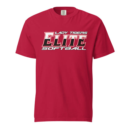 Signature | Comfort Colors T-Shirt | Tigers Elite Softball | Modern Script Logo