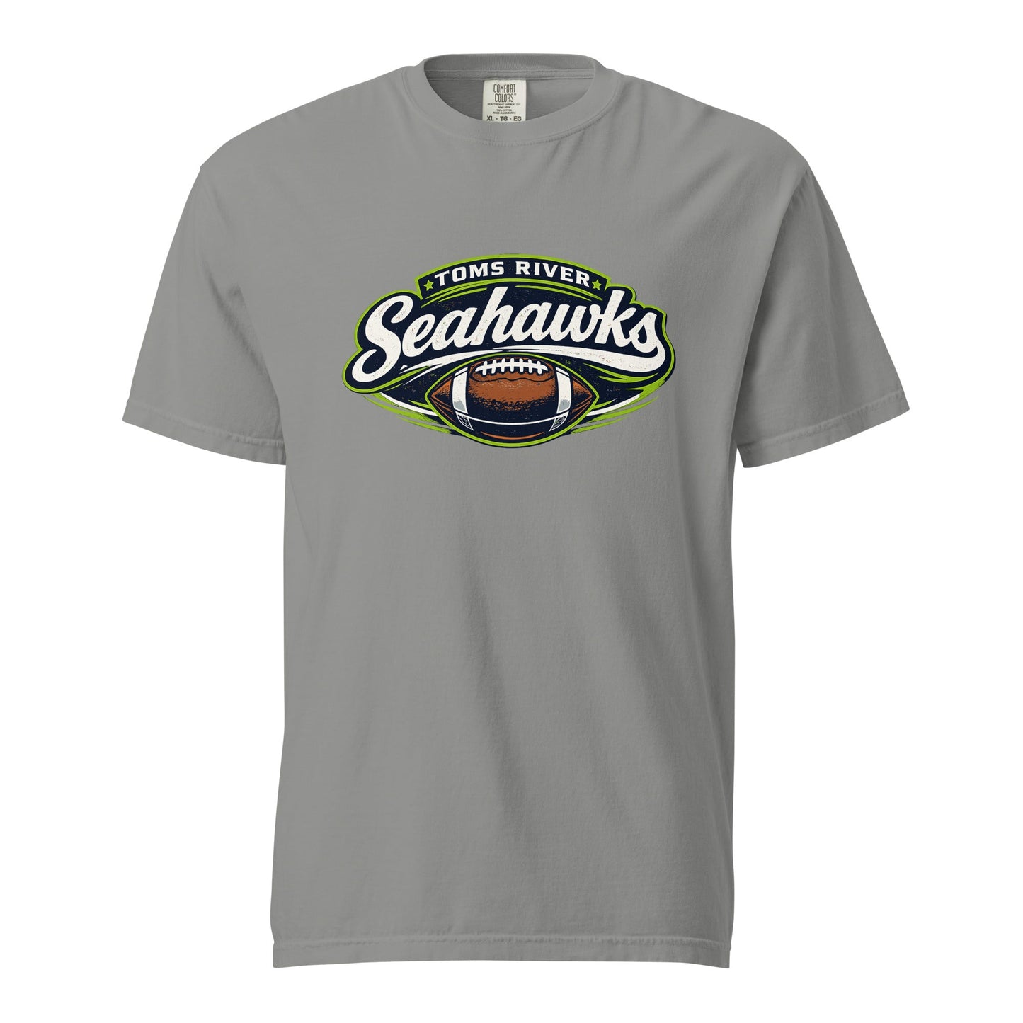 Signature | Comfort Colors T-Shirt | Toms River Seahawks | Football Emblem Logo