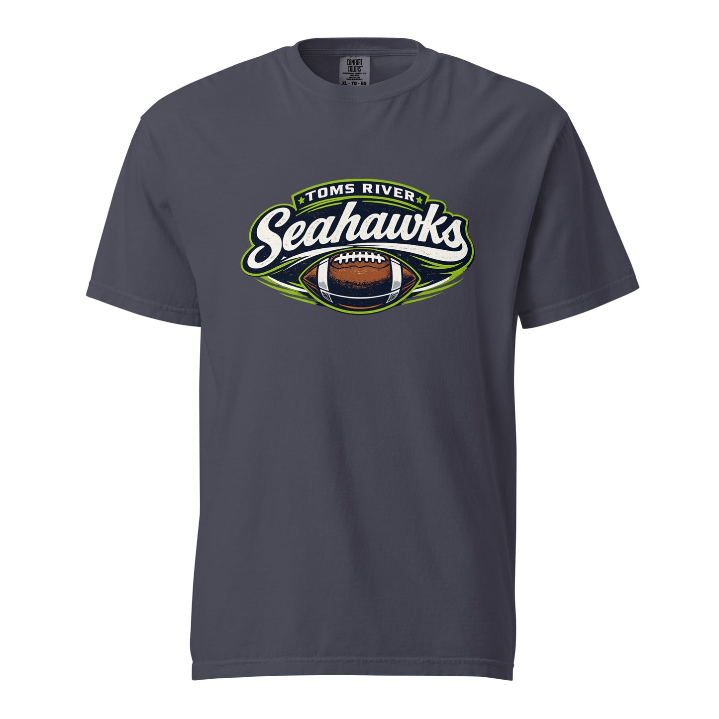 Signature | Comfort Colors T-Shirt | Toms River Seahawks | Football Emblem Logo