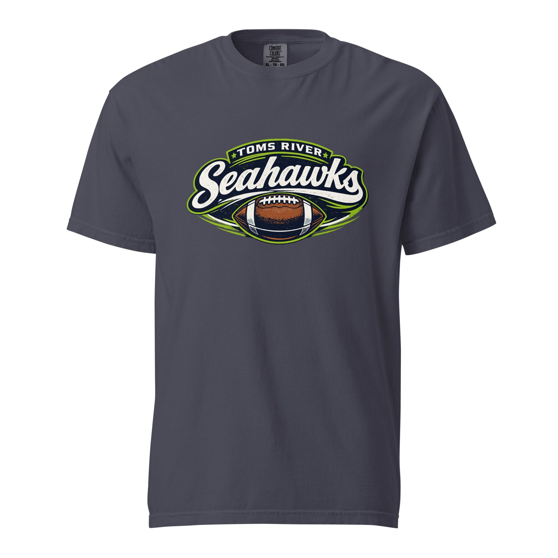Signature | Comfort Colors T-Shirt | Toms River Seahawks | Football Emblem Logo