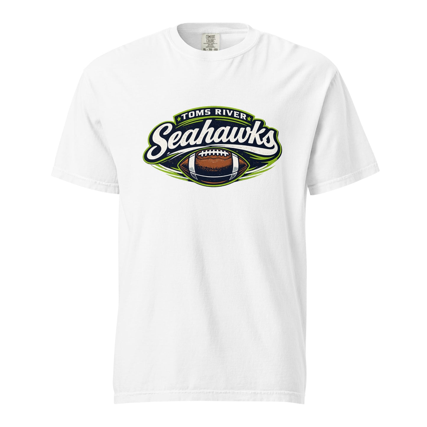 Signature | Comfort Colors T-Shirt | Toms River Seahawks | Football Emblem Logo