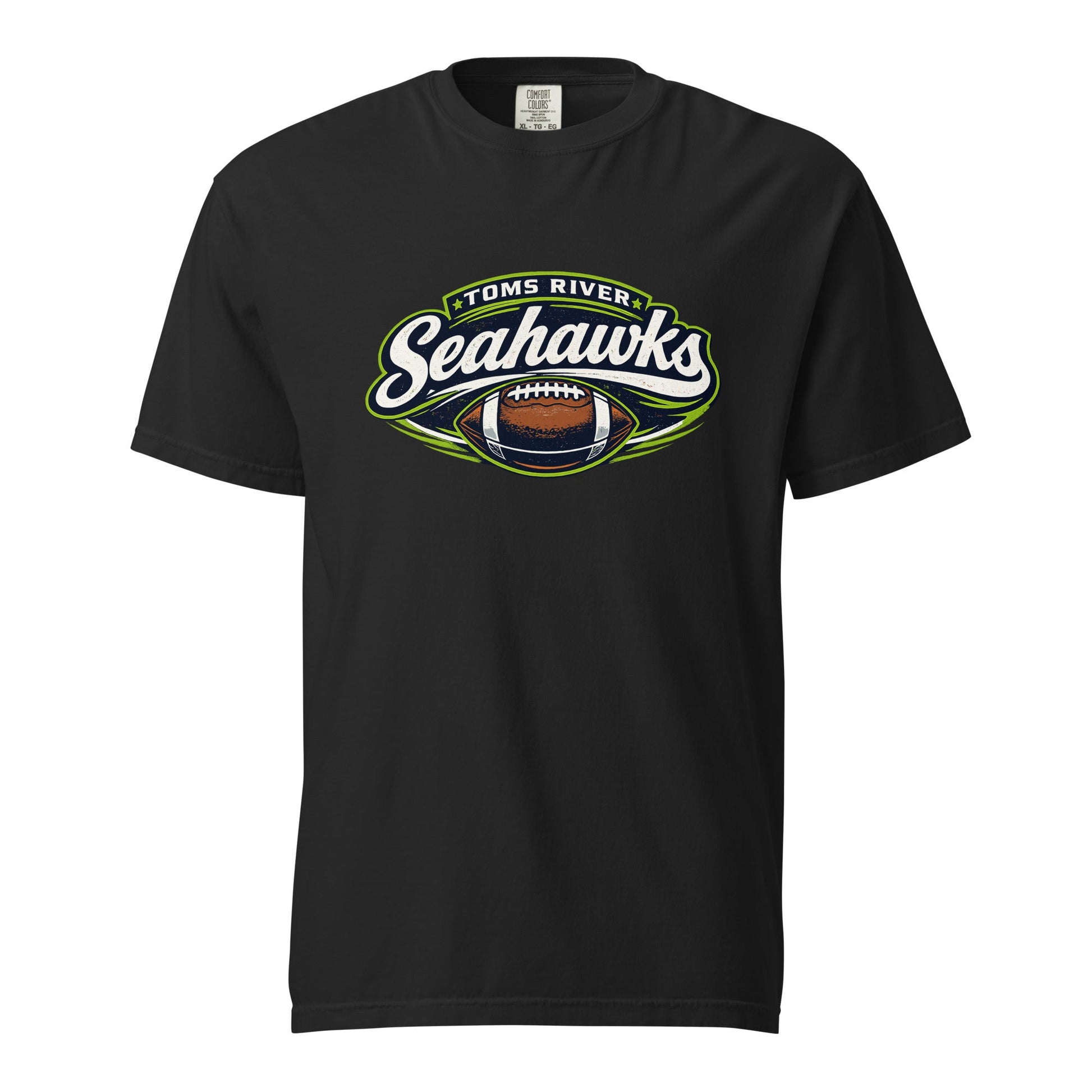 Signature | Comfort Colors T-Shirt | Toms River Seahawks | Football Emblem Logo