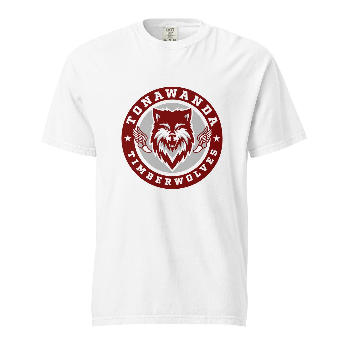 Signature | Comfort Colors T-Shirt | Tonawanda High School Track and Field | Mascot Badge Logo