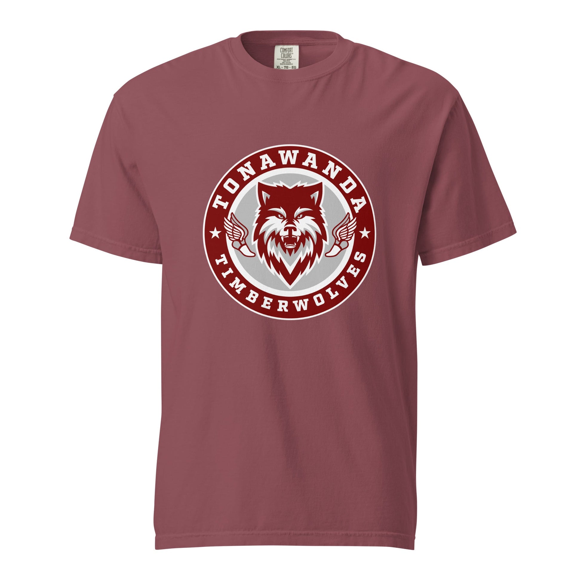 Signature | Comfort Colors T-Shirt | Tonawanda High School Track and Field | Mascot Badge Logo