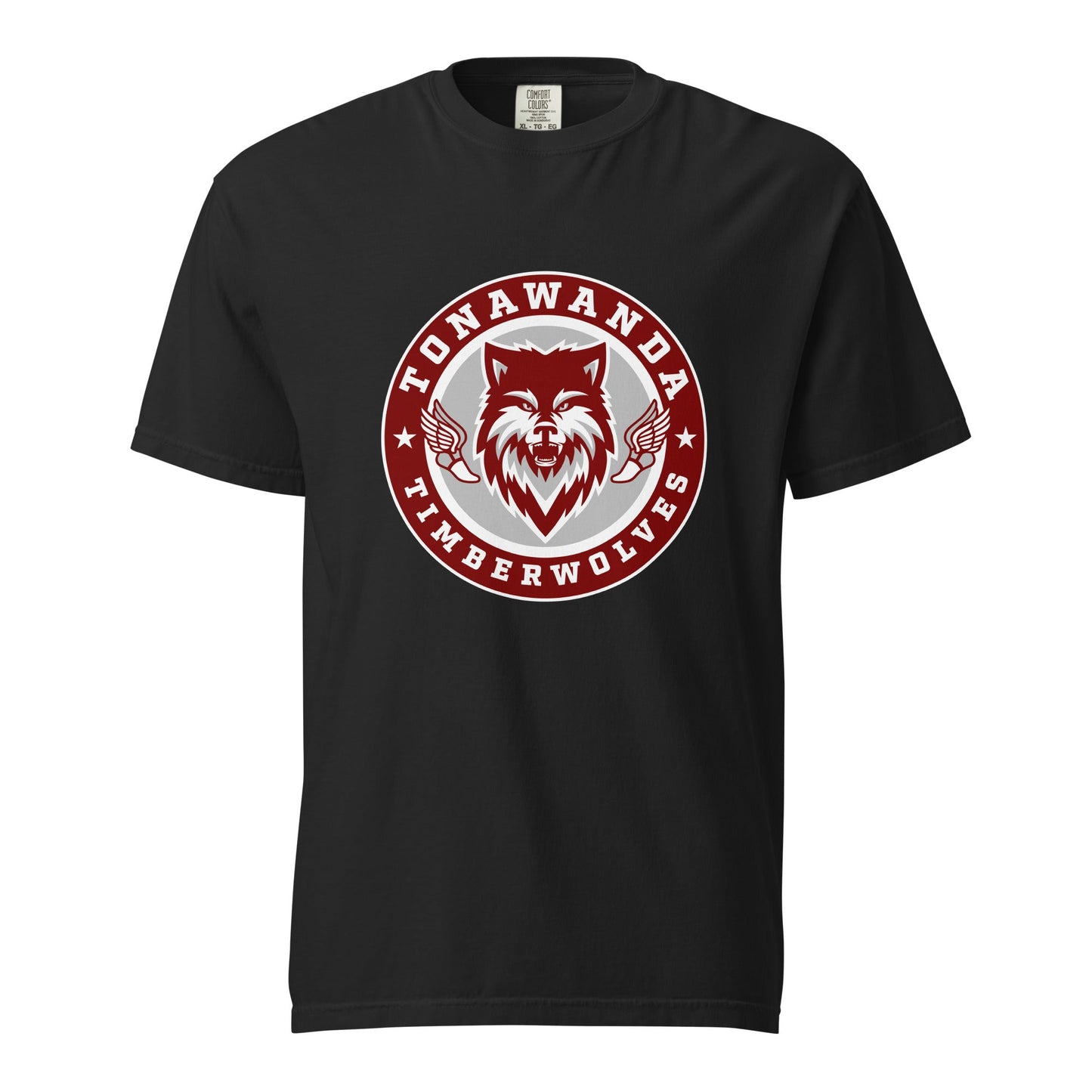 Signature | Comfort Colors T-Shirt | Tonawanda High School Track and Field | Mascot Badge Logo