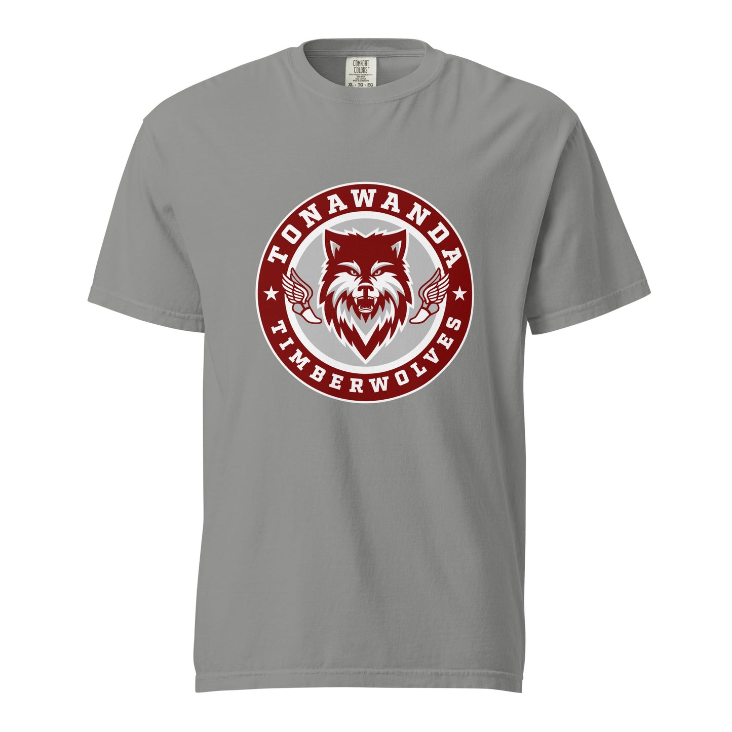 Signature | Comfort Colors T-Shirt | Tonawanda High School Track and Field | Mascot Badge Logo