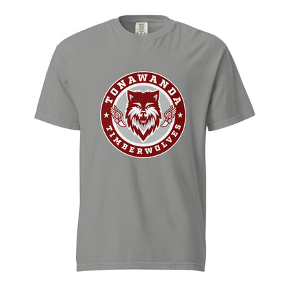 Signature | Comfort Colors T-Shirt | Tonawanda High School Track and Field | Mascot Badge Logo