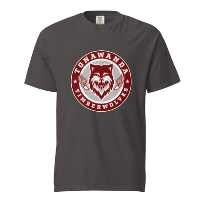 Signature | Comfort Colors T-Shirt | Tonawanda High School Track and Field | Mascot Badge Logo
