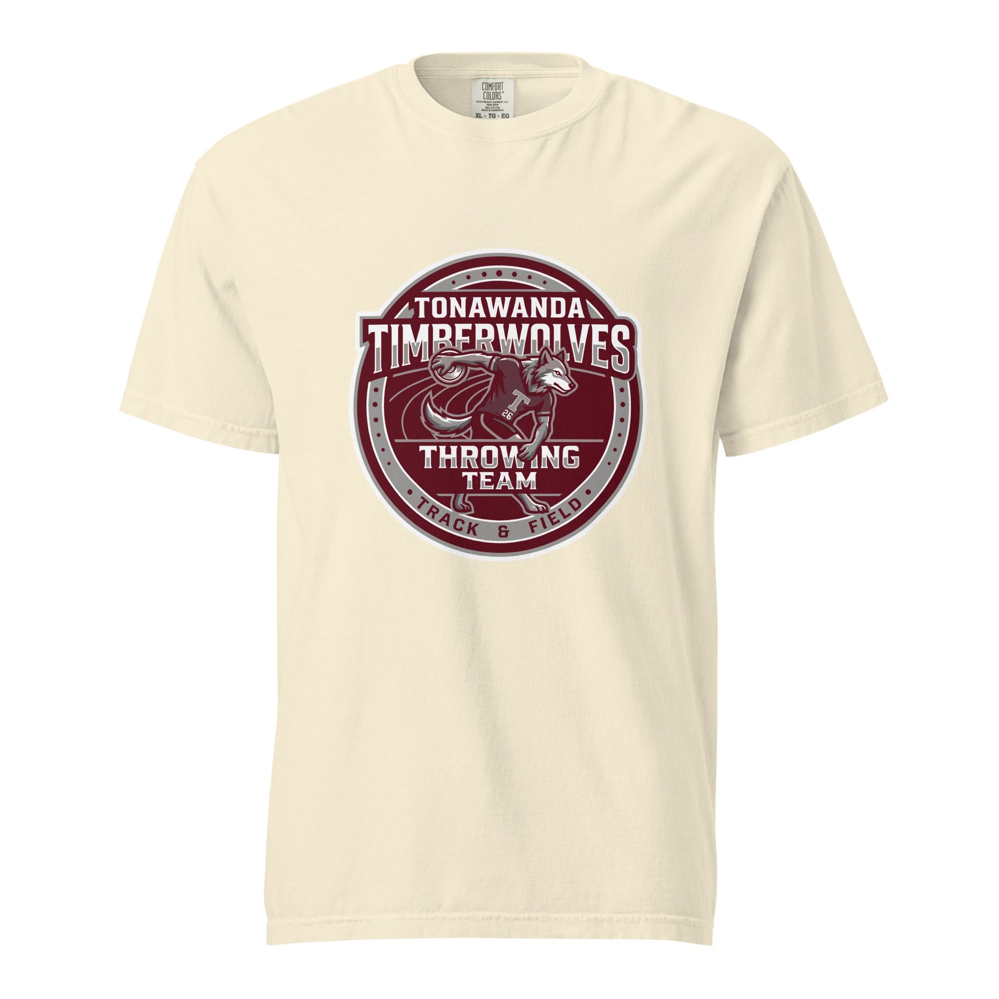 Signature | Comfort Colors T-Shirt | Tonawanda High School Track and Field | Throwing Team Logo
