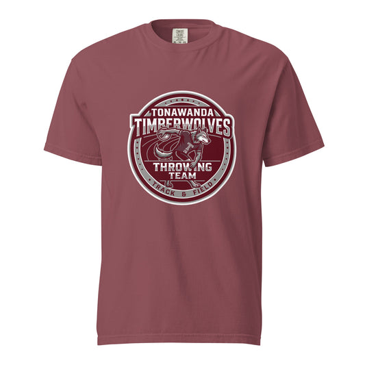 Signature | Comfort Colors T-Shirt | Tonawanda High School Track and Field | Throwing Team Logo