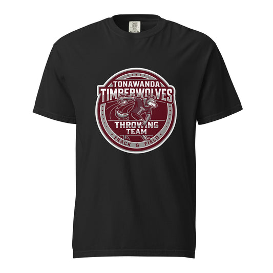 Signature | Comfort Colors T-Shirt | Tonawanda High School Track and Field | Throwing Team Logo