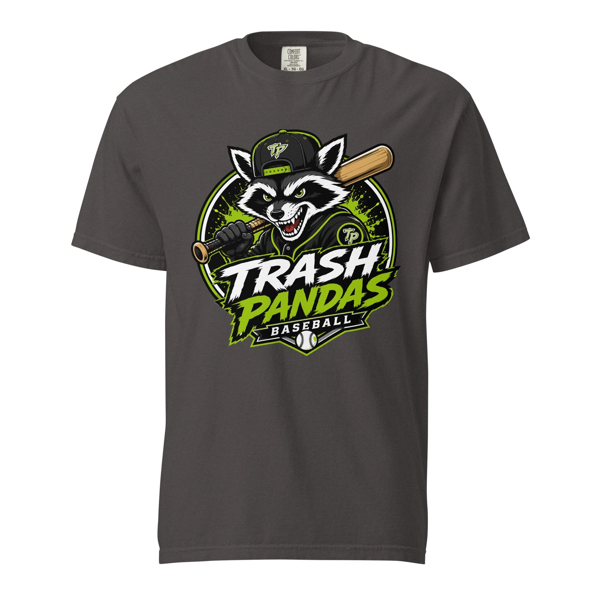 Signature | Comfort Colors T-Shirt | Trash Pandas Baseball Organization | Mascot Logo