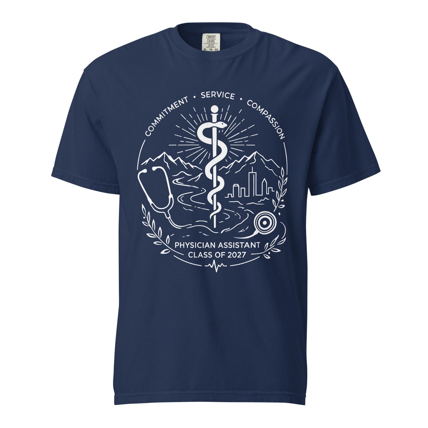 Signature | Comfort Colors T-Shirt | Trine PA program | Crest Logo