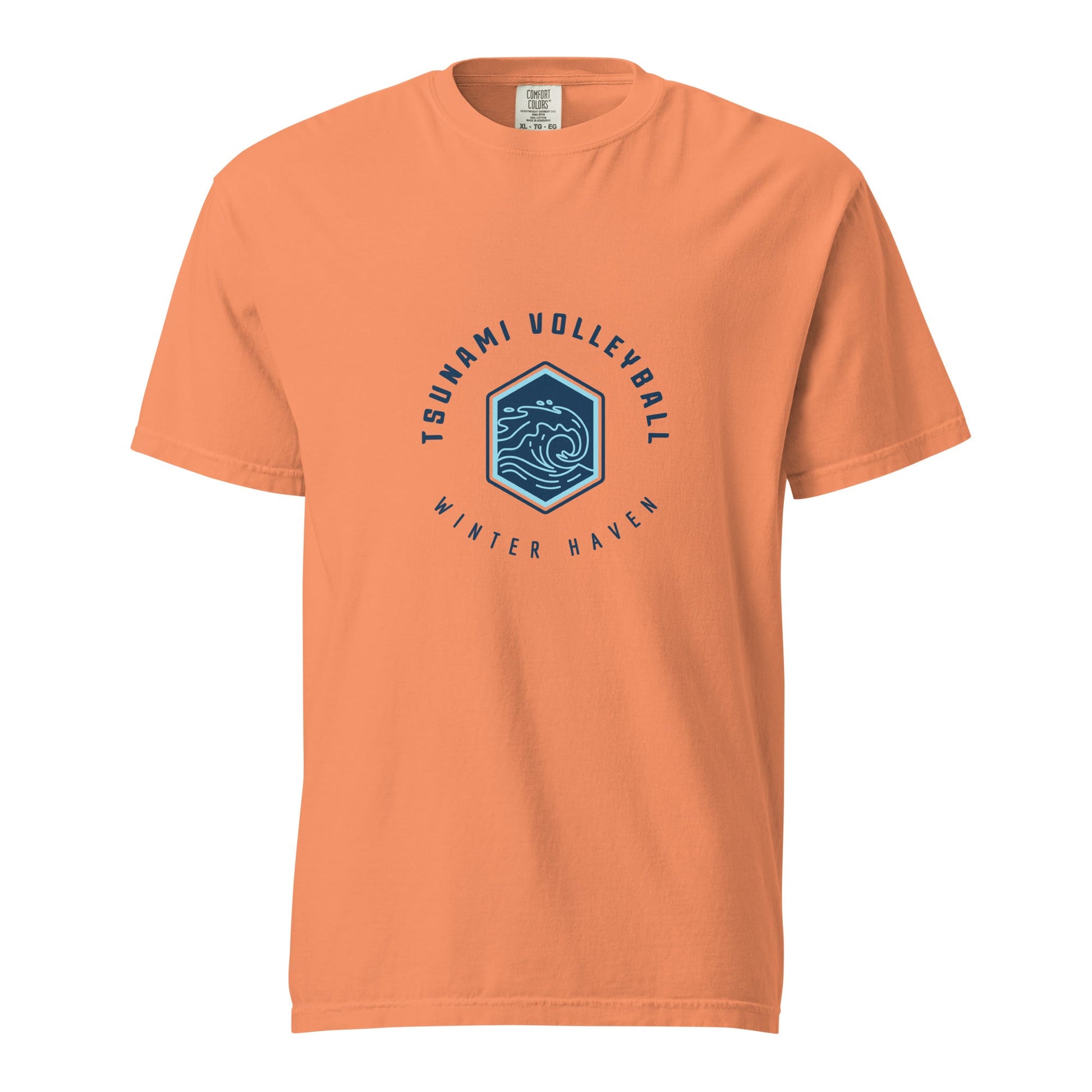 Signature | Comfort Colors T-Shirt | Tsunami Volleyball Club | Crest Logo