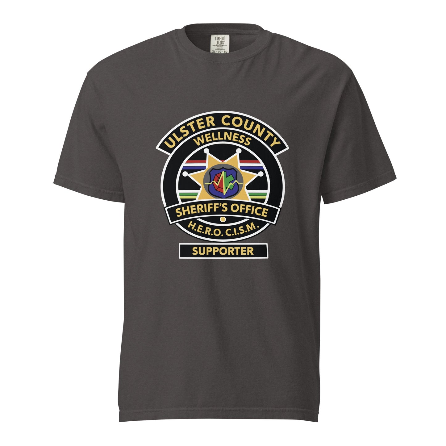 Signature | Comfort Colors T-Shirt | Ulster County Sheriff's Office Wellness Division | Badge Logo