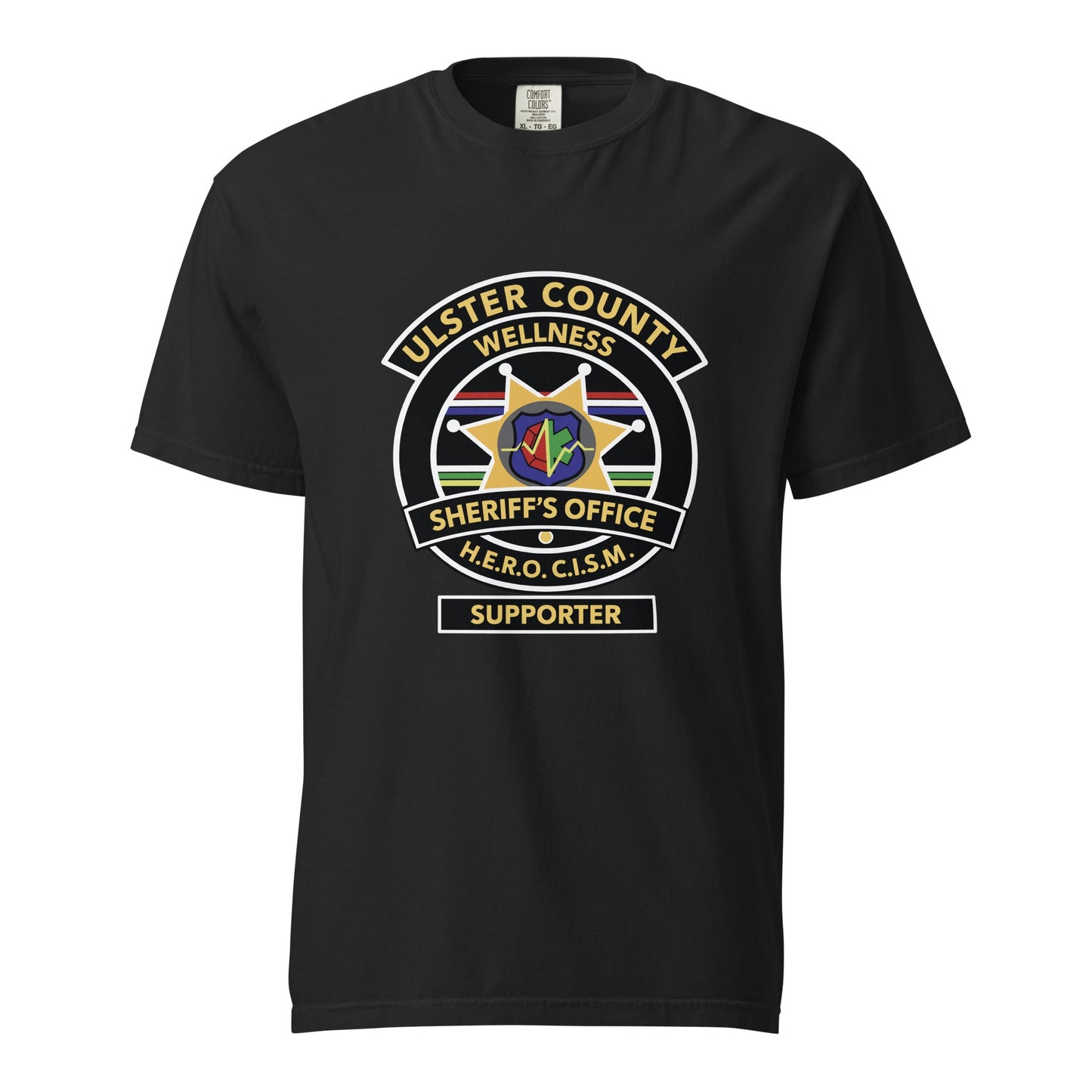 Signature | Comfort Colors T-Shirt | Ulster County Sheriff's Office Wellness Division | Badge Logo